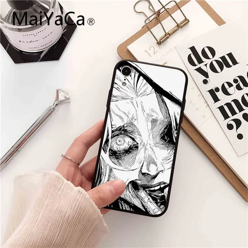 Maiyaca Junji Ito Tees Horror DIY окрашенный чехол для телефона iPhone 8 7 6 6S Plus X XS MAX 5 5S SE XR Fundas Capa |