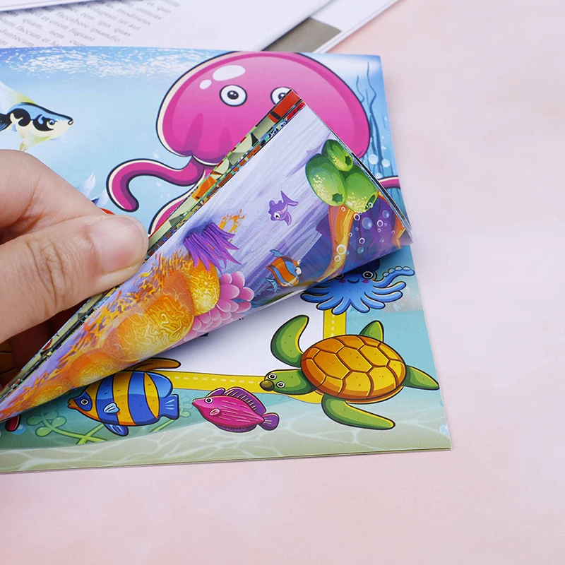

22 Page Cute Dinosaur Style Secret Garden Painting Drawing Kill Time Book Will Moving DIY Children's Puzzle Magic Coloring Book