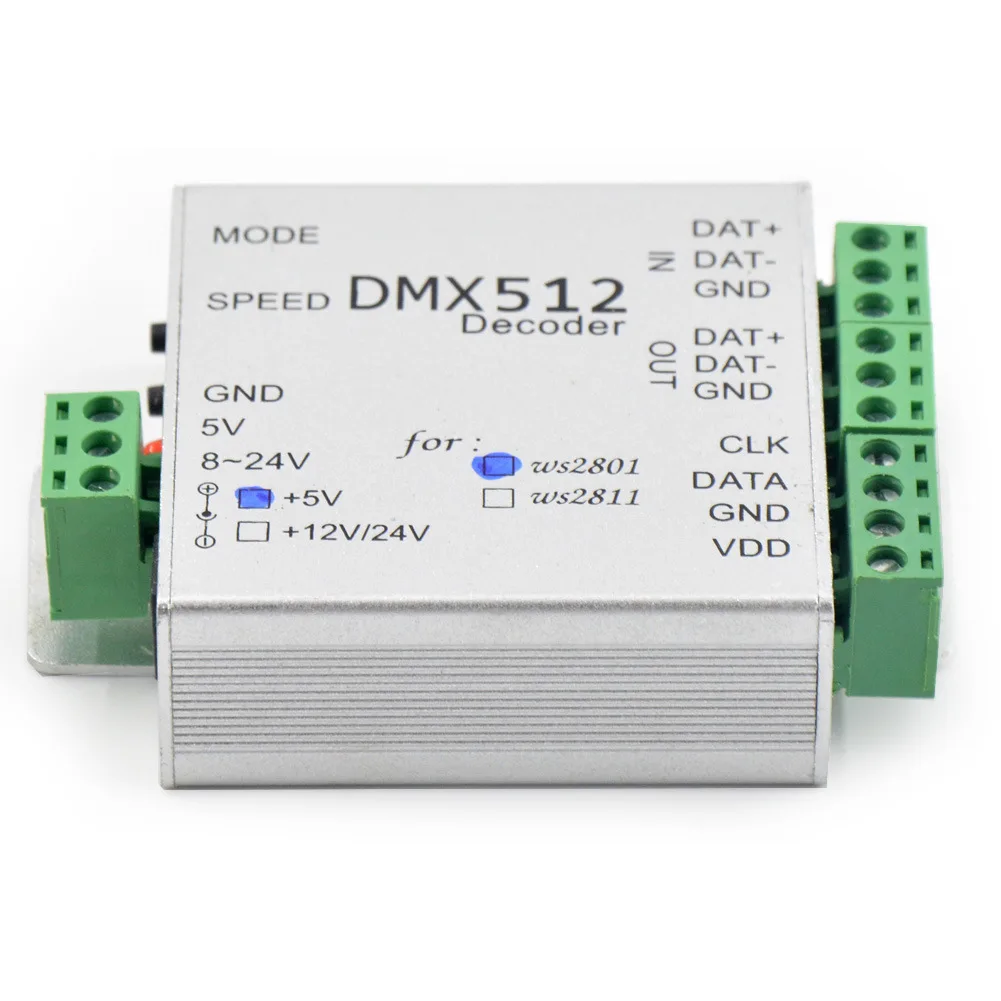 Драйвер постоянного тока IC светодиодный декодер DMX512 5 в 12 В полноцветный