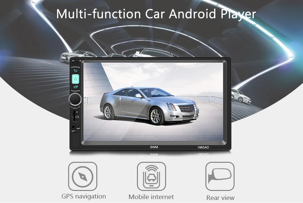 2Din Android система автомобильный мультимедийный плеер AM/FM стерео музыкальный Радио 7 ''сенсорный экран Wifi Bluetooth gps навигация Авто Аудио