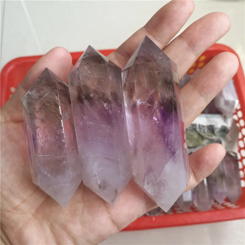 5kg Wholesale 3A Amethyst Point Crystal Quartz Double Terminated Points For Sale | Дом и сад