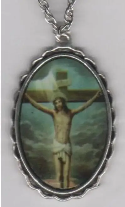 Винтажные Серебристые ожерелья с изображением российских кукол Иисуса Подвески