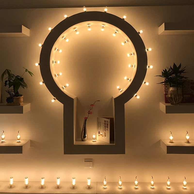 

E27 E14 LED Corn lamp True power 12W 16W SMD 3528 220V Corn Bulb Chandelier Candle LED Light For Home Decoration