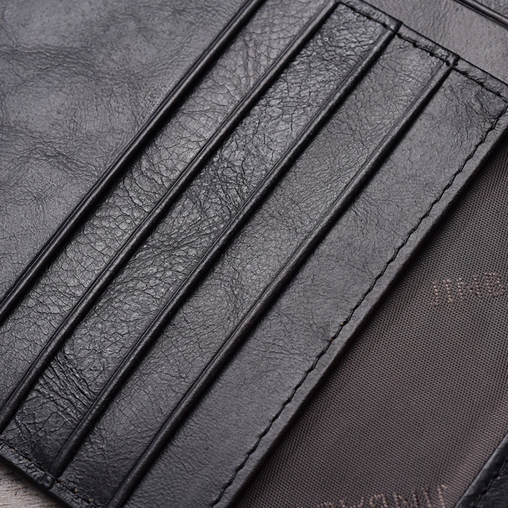 Simple Design Mens Leather Credit Card Holder Book/Card Case Slim RFID Blocking ID 2019 Quality | Багаж и сумки