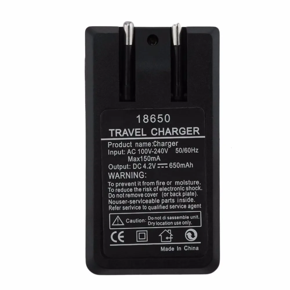 Зарядное устройство 18650 с двойными зарядными портами черная штепсельная вилка