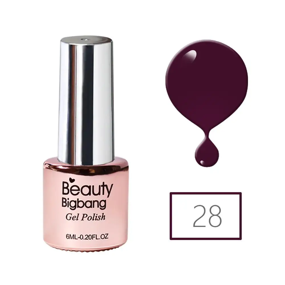 28 BeautyBigBang 6 мл 36 цветов замачивается сверху гель для ногтей УФ поли гель лак для маникюра эмаль полигель гель лак для верхнего покрытия мате ногтей - Цвет: 28