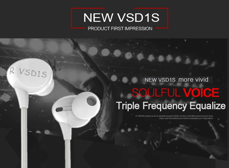 VSONIC VSD1S VSD1Si Профессиональные HIFI наушники-вкладыши Наушники-вкладыши с линейным управлением наушники IEM женские вокальные поп