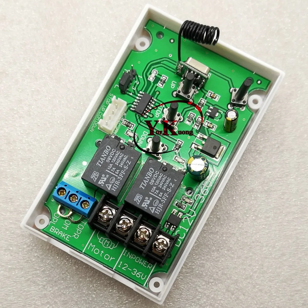 AC/DC12V 24V 36V мотор контроллер двигателя вперед обратный вверх вниз стоп ручной контроллер концевой выключатель терминал Мотор привод по проводу