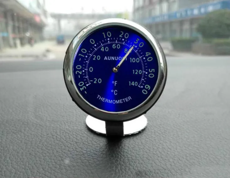 Blue temperature Светящиеся Авто Калибр часы Автомобильный термометр мини автомобиль вентиляционное отверстие кварцевые часы с зажимом автомобильный воздуховод Часы Автомобиль Стайлинг - Название цвета: Blue temperature