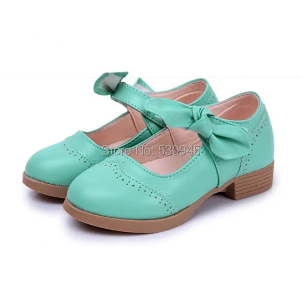 Brand !Children's Leather shoes Bow Clogs for Girls USsize8.5-11 Candy color Single Shoes Sandals EU 25-28 Wholesale 60626-3 |