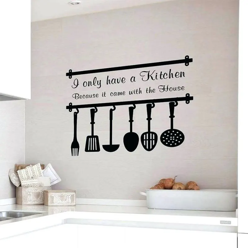 Фото Персонализированные лозунг кухонная утварь значок виниловые наклейки кухня