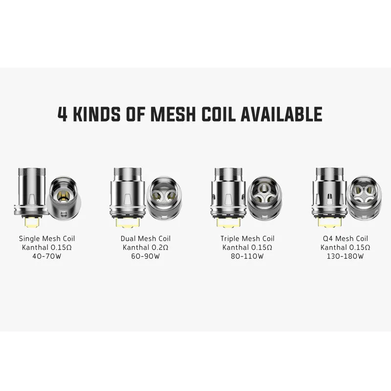 Оригинальный Rincoe Manto X Mesh 228 Вт Vape комплект с 6 мл Metis Mix Atomizer fit 4 вида сетки катушки