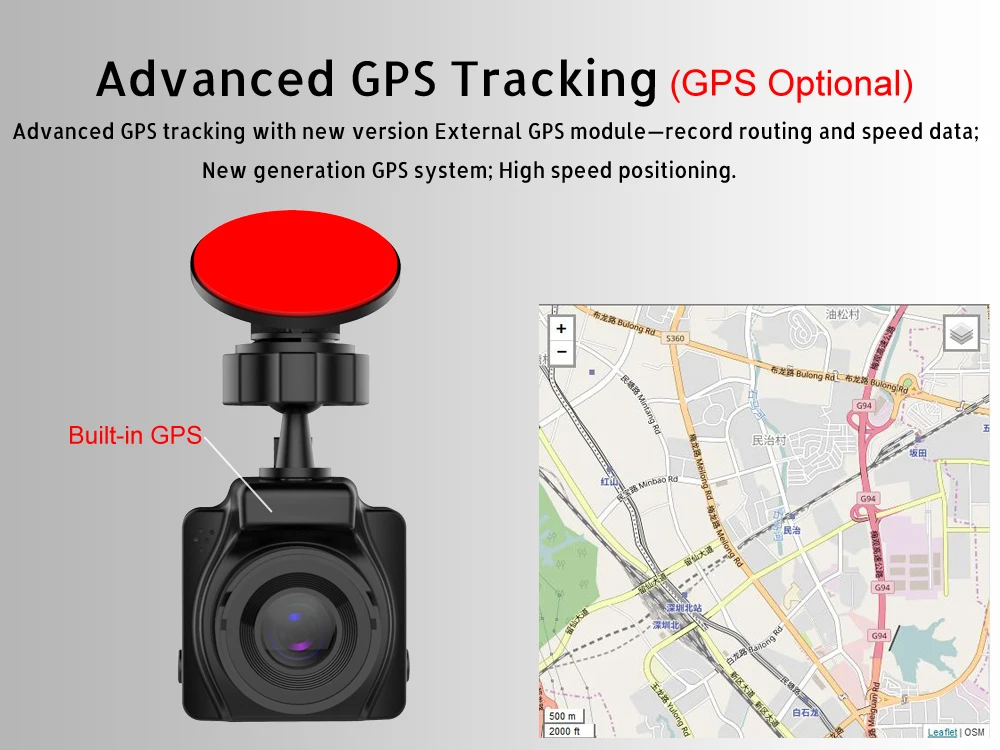 Видеорегистратор Conkim Novatek 1080 + IMX323 CMOS 96658 дюйма GPS Wi Fi GPS|Видеорегистраторы| |