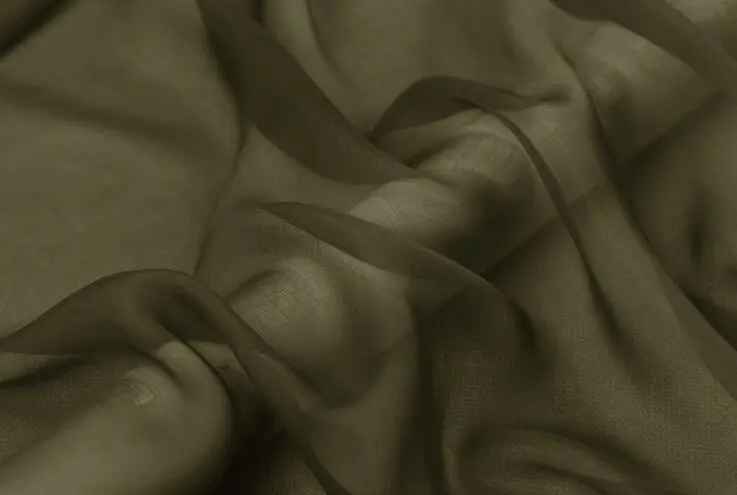 

Шифоновая ткань Howmay 100% из чистого шелка, 5 момме, 140 см, 55 дюймов, темно-серый, зеленый, 72 #, цвет для шарфа, Платье женское