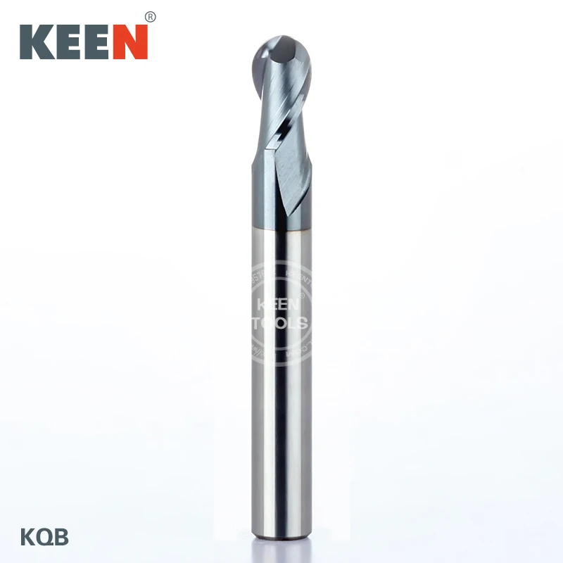 R0.5 R0.75 R1.0 Tungsten Carbide Tools 2 Flutes Alloy Coated Metal CNC Ball Nose Endmill Cutting Bits for Stainless Steel