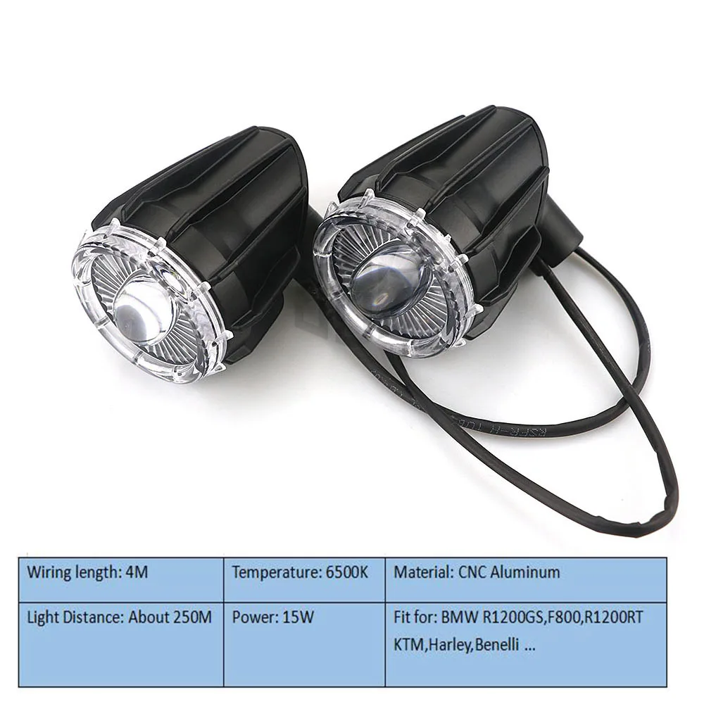Универсальный внешний светодиодный фонарь 15 Вт с ЧПУ для мотоцикла фара дальнего