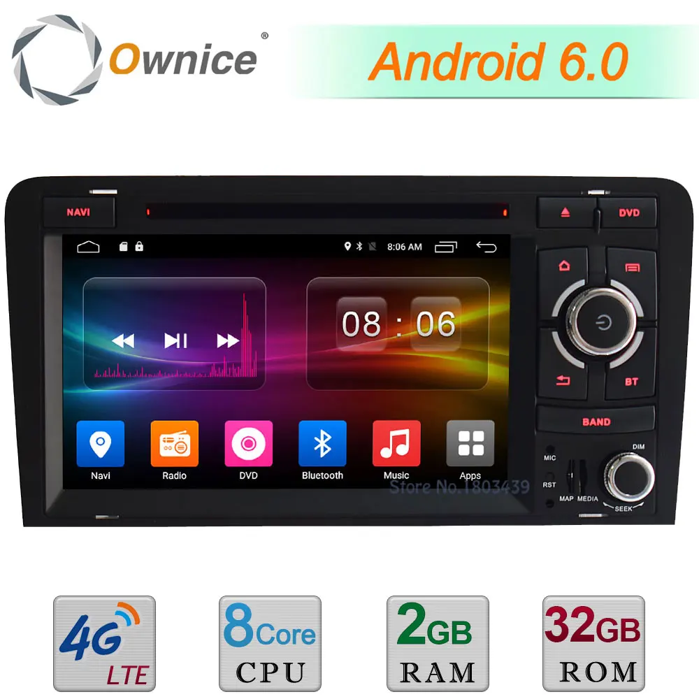 4 г Wi-Fi Android 6.0 7 &quotOcta core 2 ГБ оперативной памяти 32 ROM dab USB FM BT автомобиля DVD радио