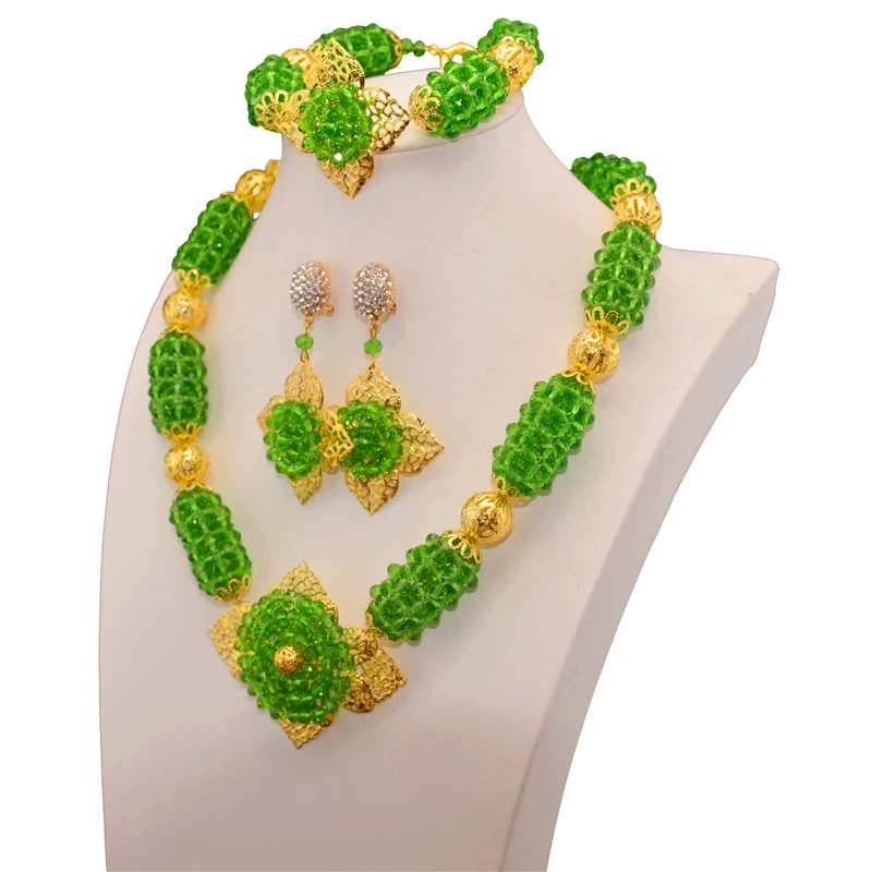 Свадебный комплект ювелирных изделий с голубыми бусинами в африканском стиле