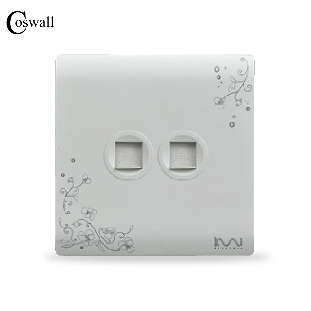 Розетка COSWALL с двойным разъемом для передачи данных RJ45 штепсельная розетка