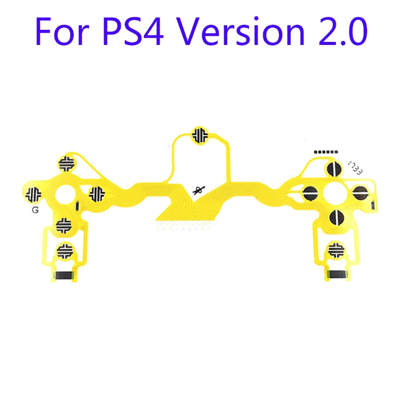 Запасная часть для контроллера PS4 версии 2 0 с желтой клавиатурой проводящая