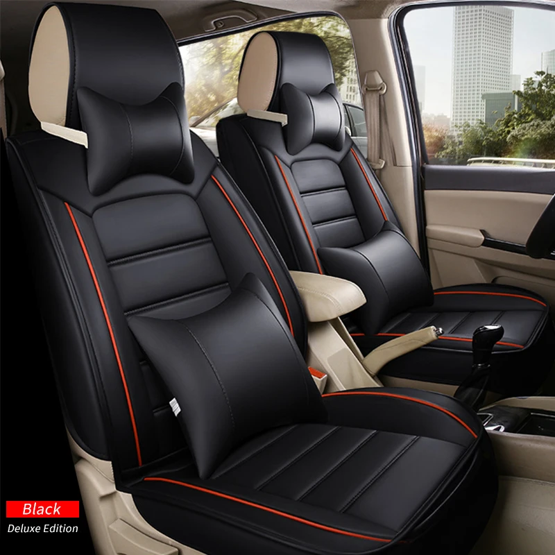 black pillow Набор чехлов для сидений автомобиля на 7 сидений для Chrysler 300c Town Strand Sebring 300 PT Cruiser Grand Voyager nicfica 200 Aspen cirрус Concorde - Название цвета: black pillow