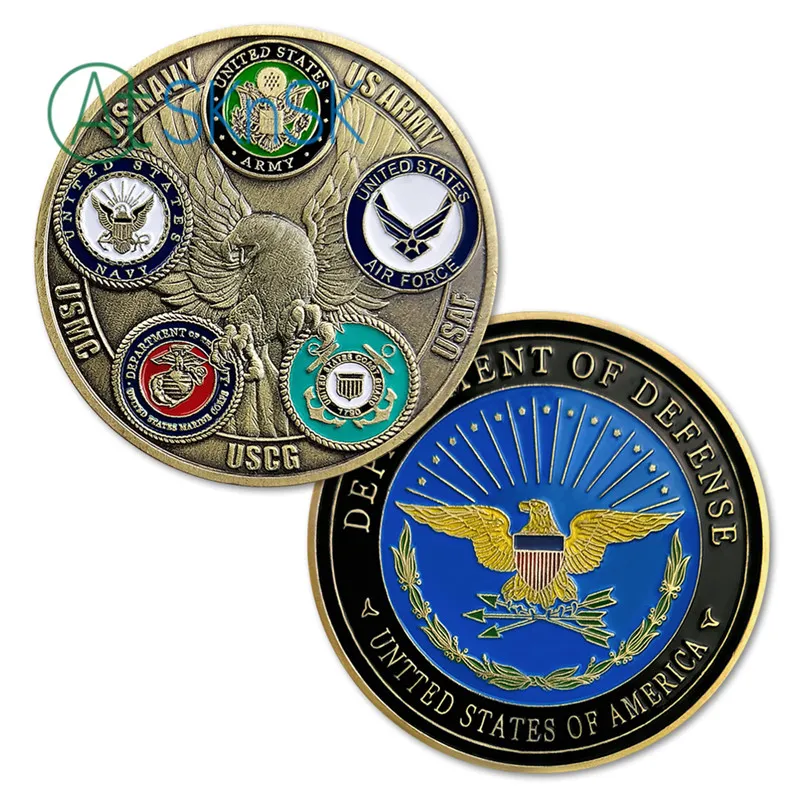 Армия США все ветви вызов монеты гордая Военная семья Отдел обороны сувенир