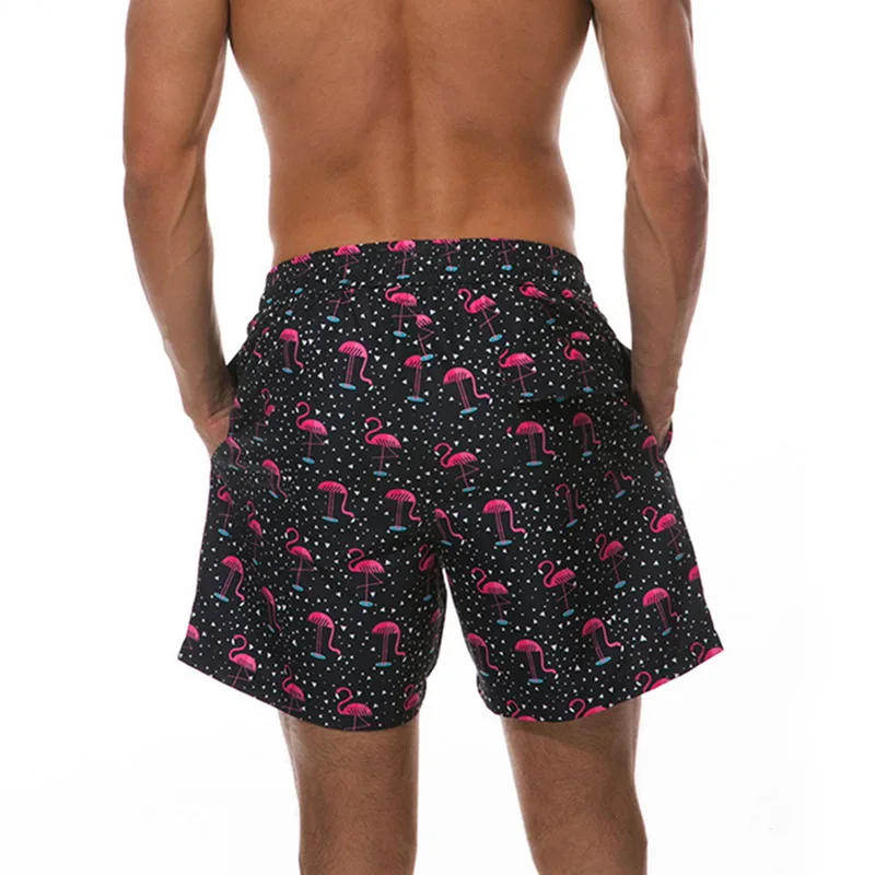 Летние Гавайские шорты, 3 цвета, быстросохнущие, с принтом, Sunga Masculina, свободные, спортивные, для плавания, мужские шорты с эластичной резинкой на талии, повседневные, пляжные шорты