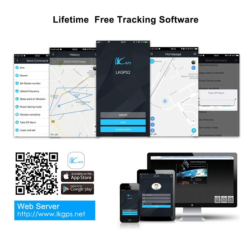 

Mini GPS Tracker Car GPS Tracker Waterproof IP65 Google Maps Real-time Track Shock Cut Line Alarm GPS Locator Geo-fence Free APP