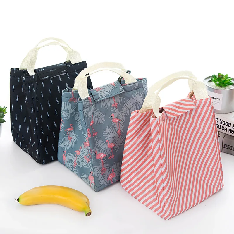 Портативный Ланч бокс из ткани Оксфорд для девочек и женщин термоизолированная