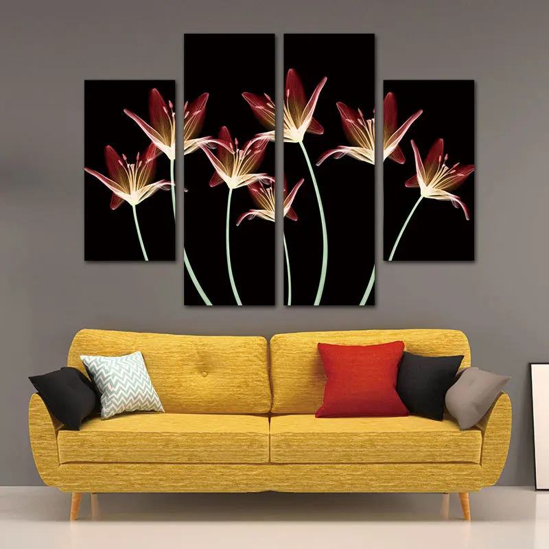 

Lily Tracery wall painting Flower Canvas Painting Home Decoration Pictures Wall Pictures For Living Room Modular Pictures