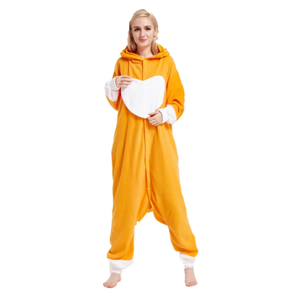 Полар флиса покинуть люблю собак для взрослых унисекс Костюм Kigurumi Пижама с