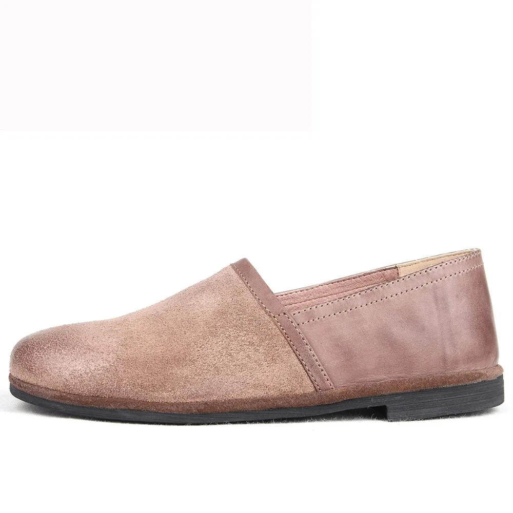 MYCORON New Arrivals Casual Boots Mens Leather Luxury Brand Top Fashion Men Handmade Slip-On Shoes Sapato Masculino | Обувь