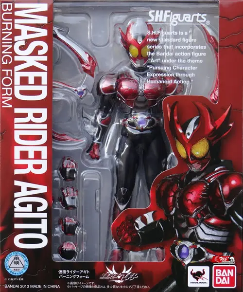 100% Оригинальный BANDAI Tamashii Наций S.H.Figuarts (SHF) фигурку Agito (горящая форма) от "Masked Rider