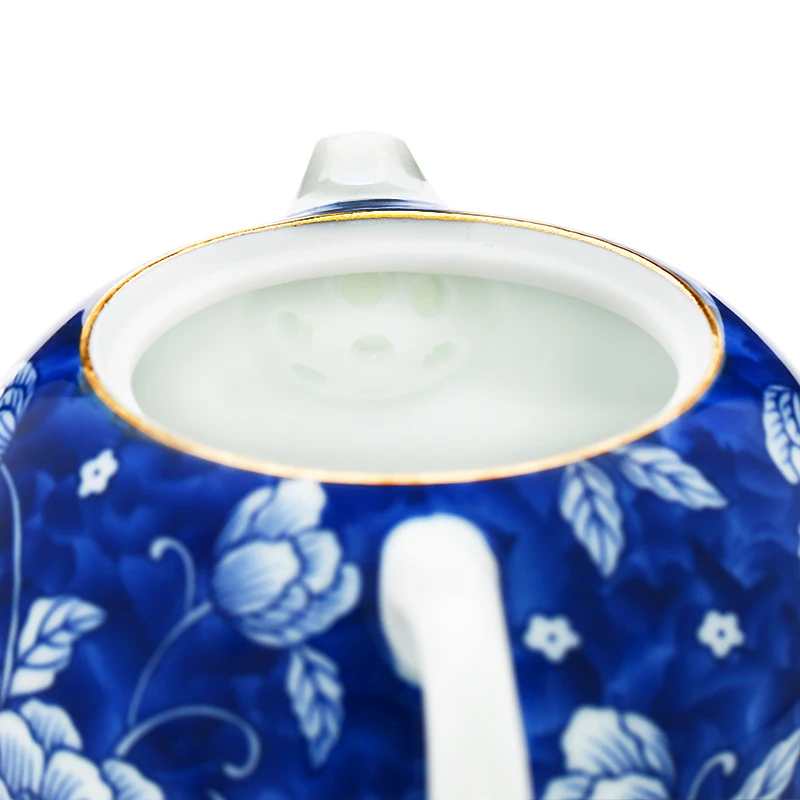 200 мл керамический фарфор Jingdezhen синий и белый чайник Xishi чайный набор кунг-фу