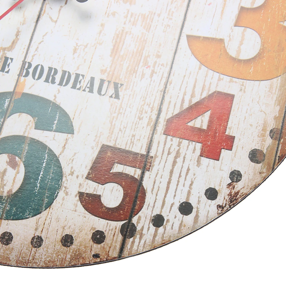 Круглые Настенные часы в стиле ретро винтажные украшения для дома бесшумные