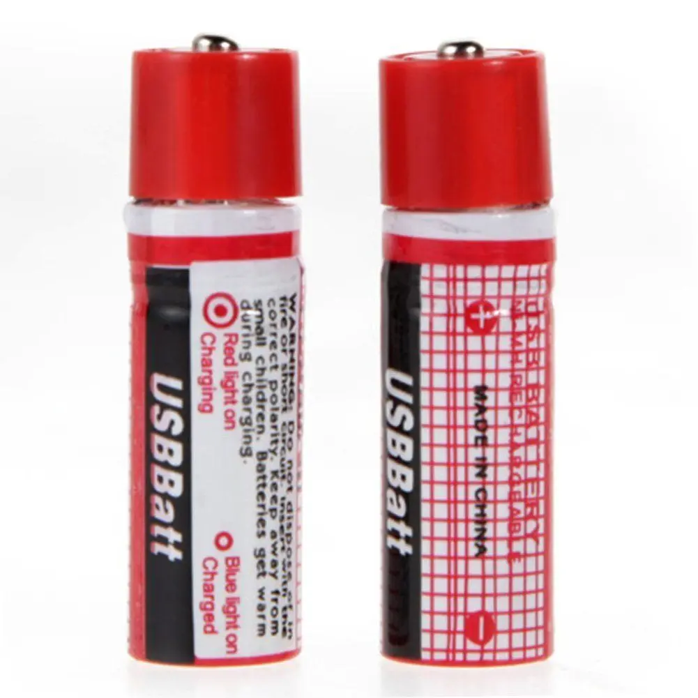 2 шт. USB батарея AA 1 V 1450mAh Ni MH ячеек аккумуляторная батарея|Перезаряжаемые батареи| |
