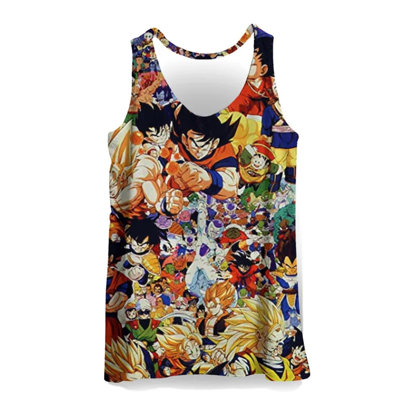 Dragon Ball майка мужская летняя майка без рукавов косплей одежда Сон Гоку Вегета топы майки уличная майка