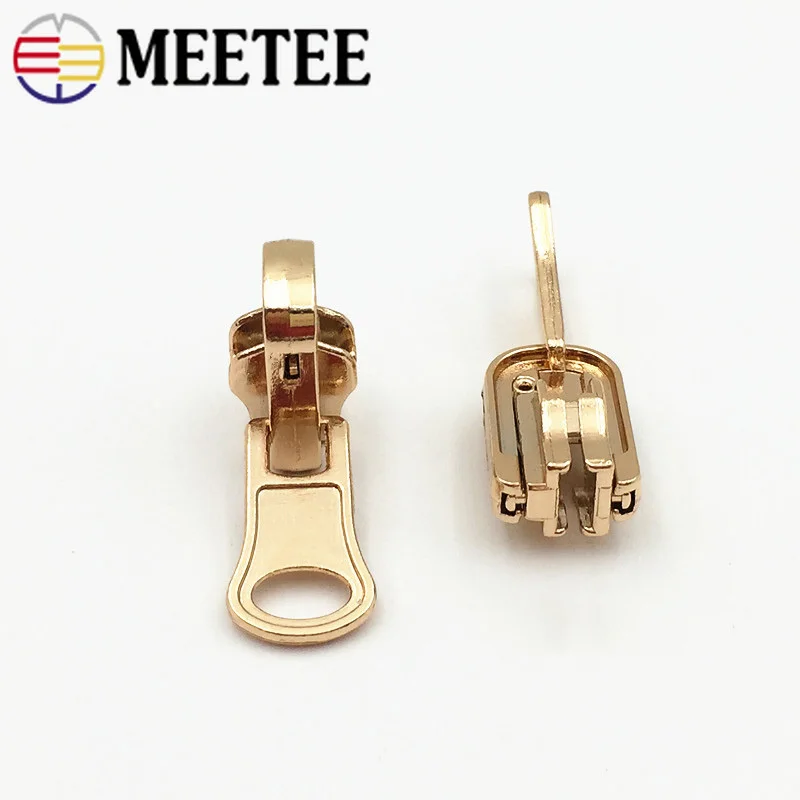 Meetee 5 шт. двойной металлический бегунок # куртки одежда язычок молнии Ремонтный