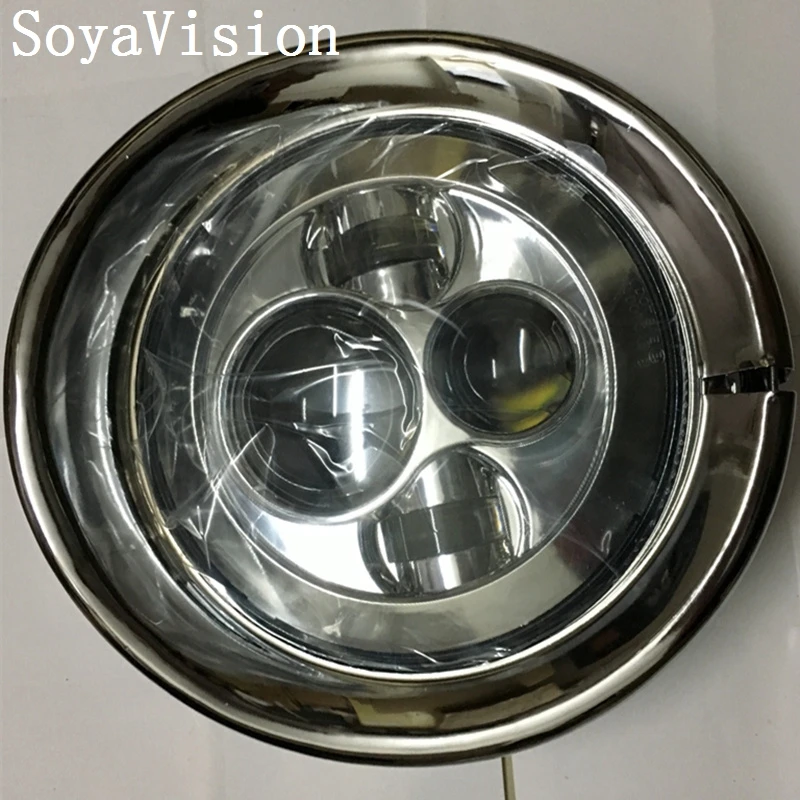 Аксессуары для мотоциклов 7 дюймов круглый светодиодный фонарь для Touring Road King Electra Glide переднего вождения козырек для фары обшивка кольца