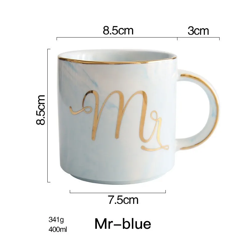 Blue Mr Кофейная кружка для влюбленных, молочная кружка, чайная чашка, Пномпень, керамика, новая оригинальная, для офиса, путешествий, розовый, белый - Цвет: Blue Mr