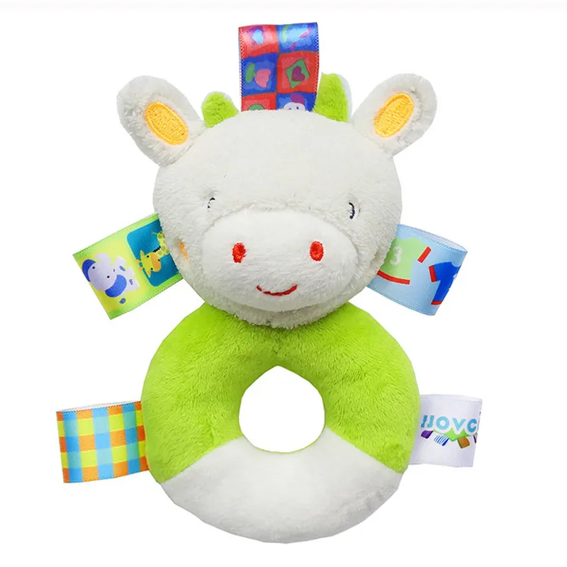 Новинка 2018 Детская Мягкая погремушка с животными для мобильных телефонов