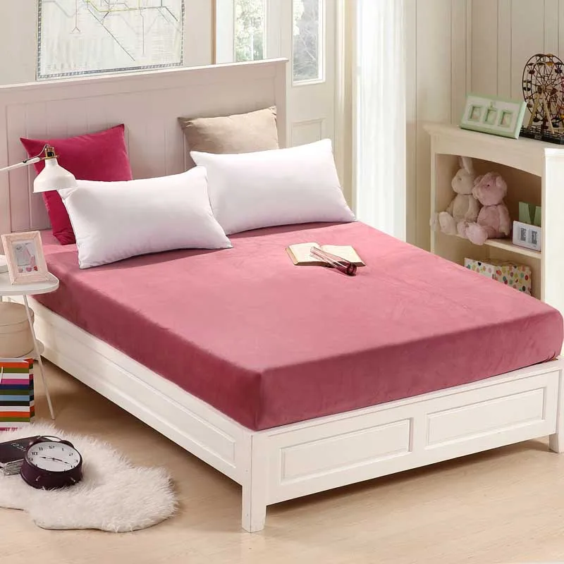 Бархатная мягкая теплая фланелевая флисовая натяжная простыня высотой 25 см