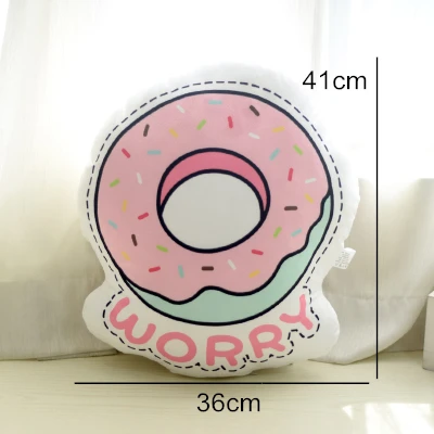 Doughnut INS стильная креативная Милая декоративная подушка, плюшевая Двусторонняя Подушка с принтом для украшения дома, розовая подушка, подушка, подарок для девочки - Цвет: Doughnut