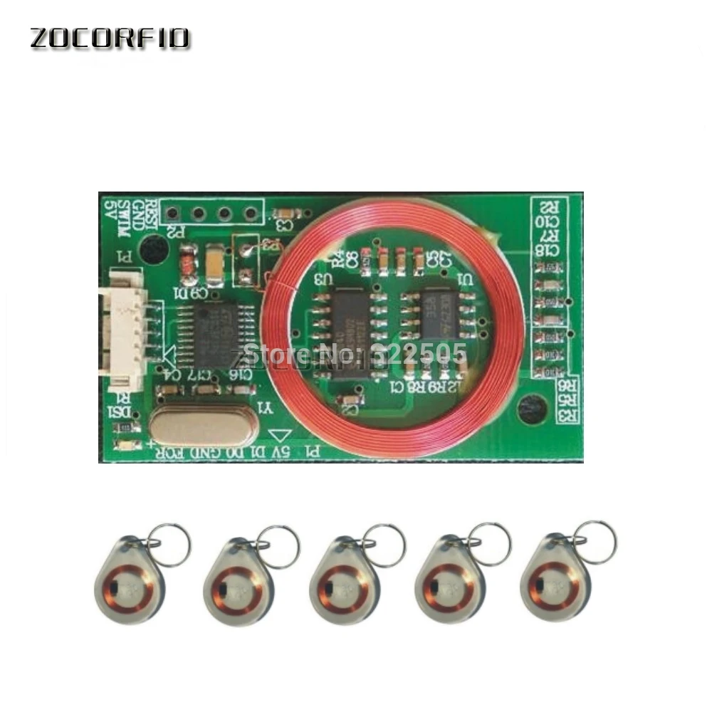 7941E 125 кГц RFID встроенный лифт/контроль доступа считывание карт модуль/RFID считыватель WG26/34 выход+ 5 карт
