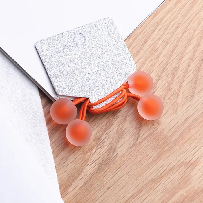 4 orange 2 шт./лот, цветной акриловый шарик в форме резинки для волос для девочек, держатель для конского хвоста, милая резинка, Детские аксессуары для волос - Цвет: 4 orange