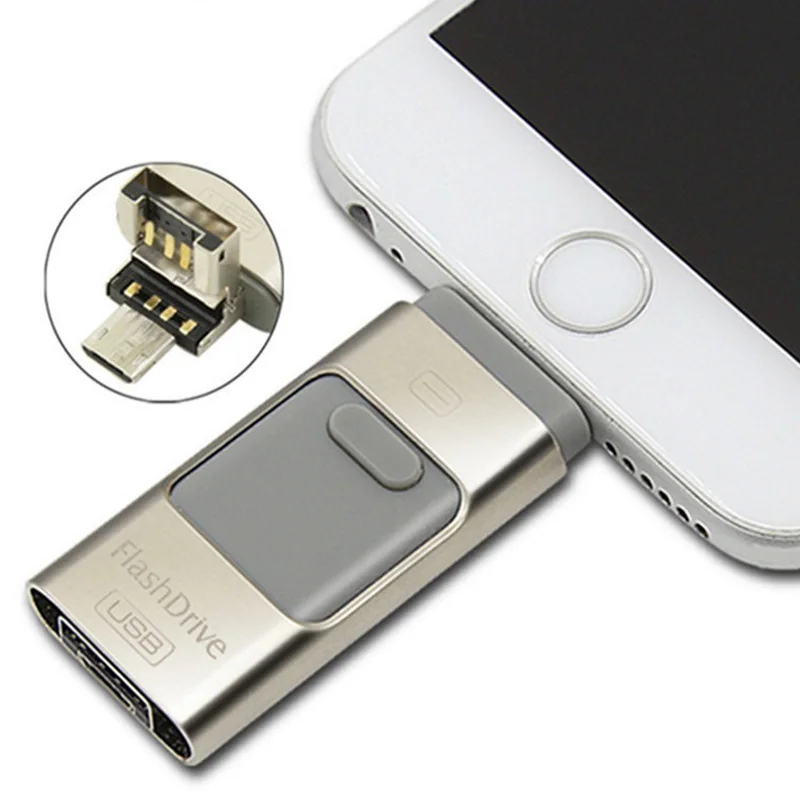

USB Memory Stick Flash Mobile Phone disk 32GB 16GB 8GB 64GB 128GB triple USB Memory Drive Disk USB 2.0 Stick