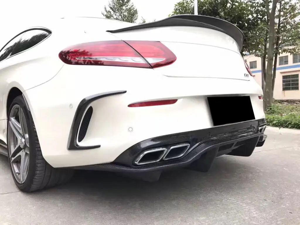 Наклейки на заднее боковое зеркало из углеродного волокна для Mercedes Benz C Class W205 Coupe C180 C200 C63 AMG 15-17