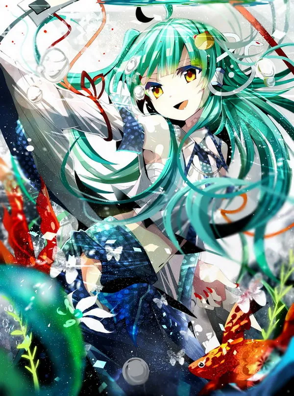 Проект Touhou аниме Kochiya Sanae 35*25 см настенный постер с прокруткой #35734|posters posters|poster wall