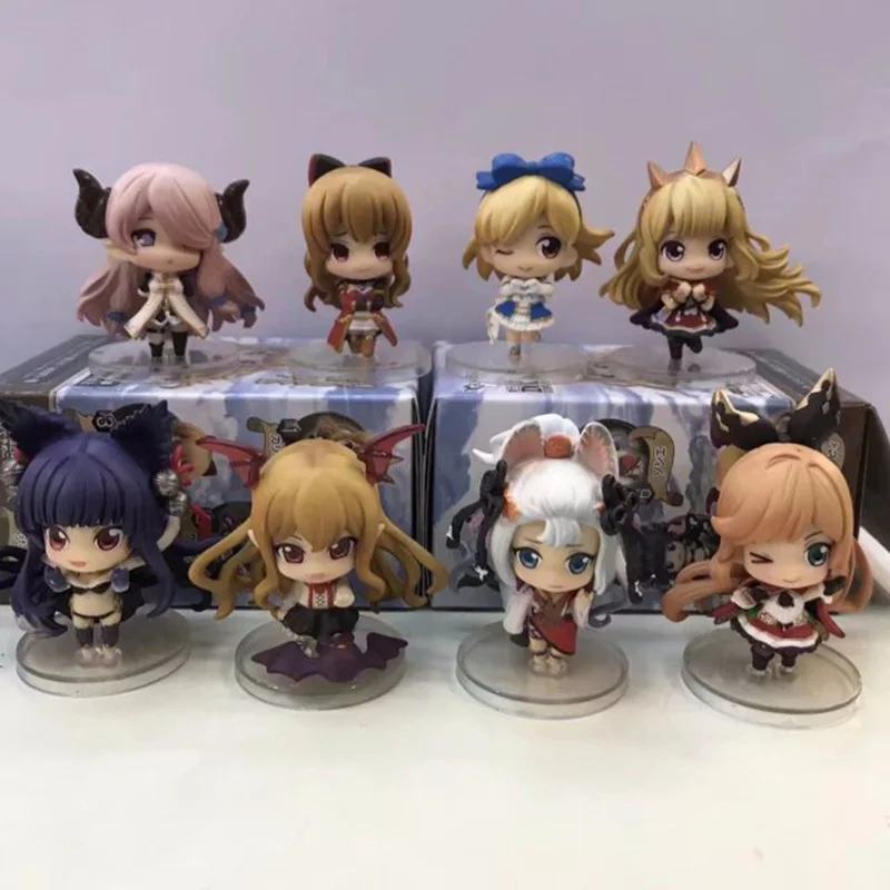 Granblue Fantasy 8 шт./компл. Мини фигурки кристаллическая Лилия Ло Мэри Лирия ПВХ Фигурки
