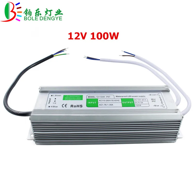 BO светодиодный EGNYE AC 220V к DC 12 V/24 V водонепроницаемый источник питания 10W 20W 30W 50W 60W 100W 150W 200W IP67 Светодиодный драйвер адаптера трансформатора